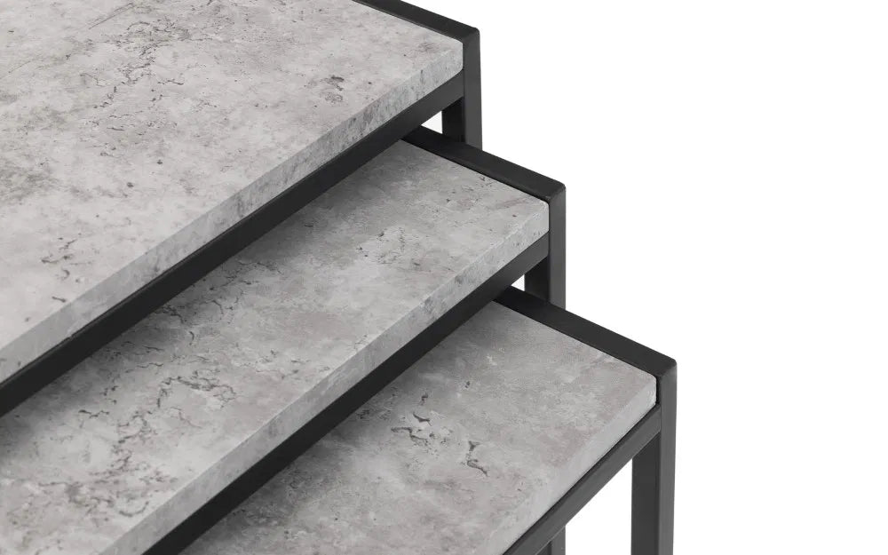 Lerwick Concrete Side Tables Nest of 3